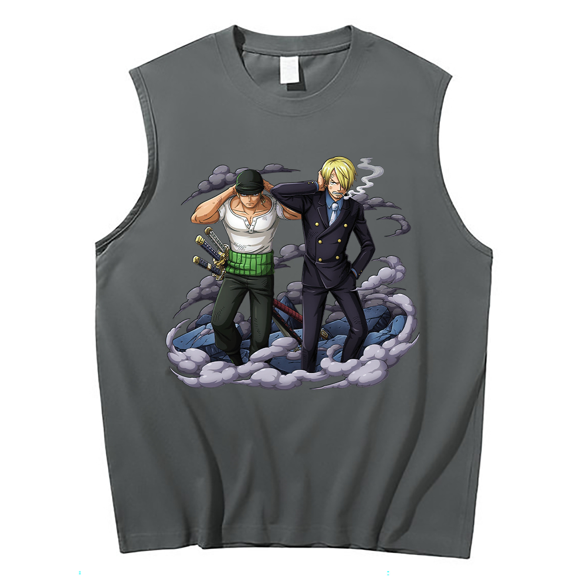 （画像用） ワンピース サンジ ONE PIECE Sanji コットン100％タンクトップ（フロントプリント）